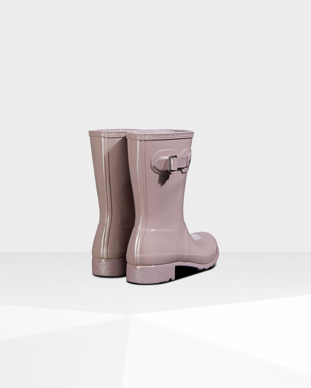 Women Hunter Original Tour Foldable Gloss | Short Rain Boots Purple | NZ-65948-RIHV